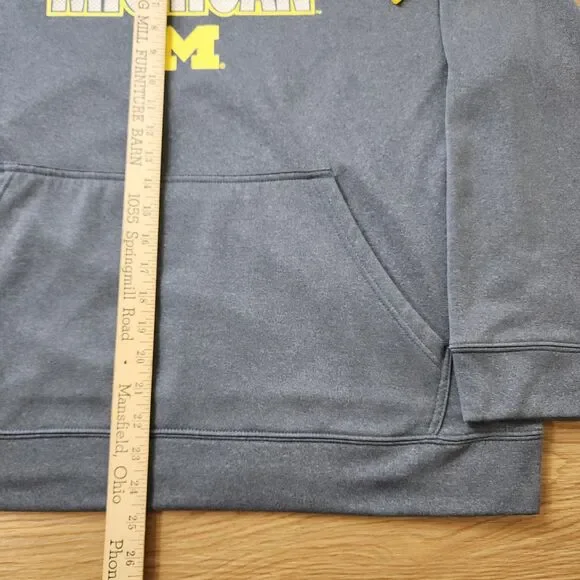 University Of Michigan Wolverines MU Hoodie Mens XL Pullover Sweatshirt Pro Edge - Picture 6 of 12